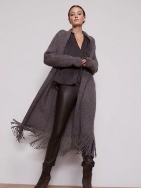 BROCHU WALKER Thela Duster Cardigan in Melange Musk